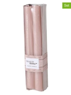 4er-Set: Stabkerzen "Melia" In Rosa - 4x 60 G