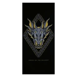 Game Of Thrones Bade-/Strandtuch House Of The Dragon - (L) 140 Cm X (B) 70 Cm In Schwarz