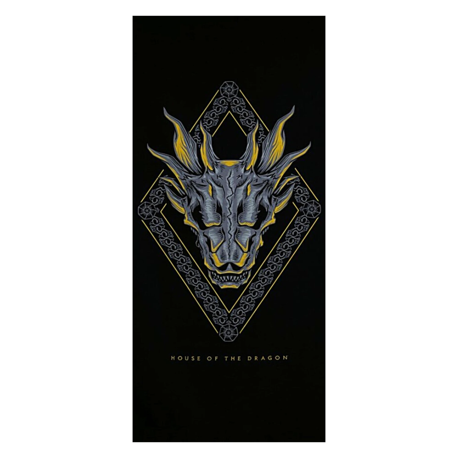 Game Of Thrones Bade-/Strandtuch House Of The Dragon - (L) 140 Cm X (B) 70 Cm In Schwarz
