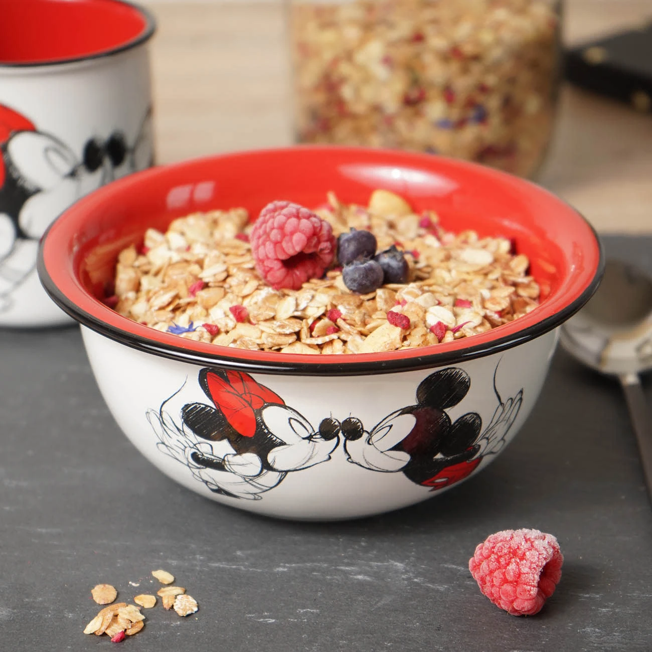 Müslischale Mickey Kiss Sketch In Rot - 600 Ml - Image 3