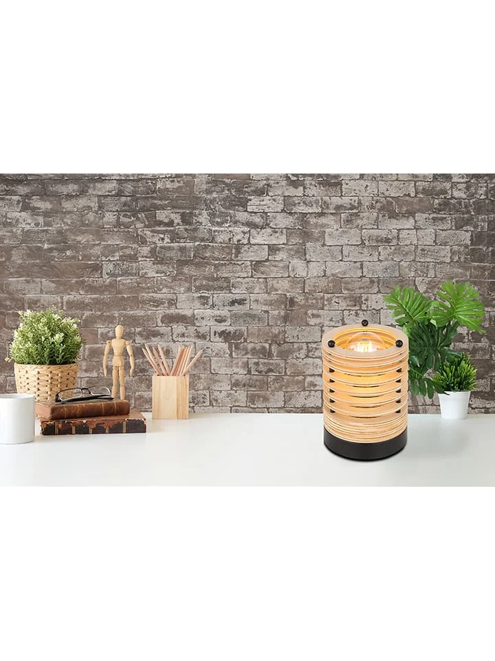 Tischleuchte "Ruth" In Schwarz/ Beige - (H)16,5 X Ø 12 Cm - Image 3