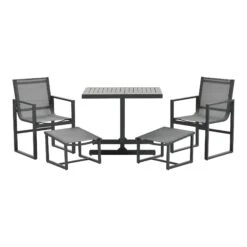 Balkon- Gartenmöbel Set ALABAMA In Farbe Anthrazit