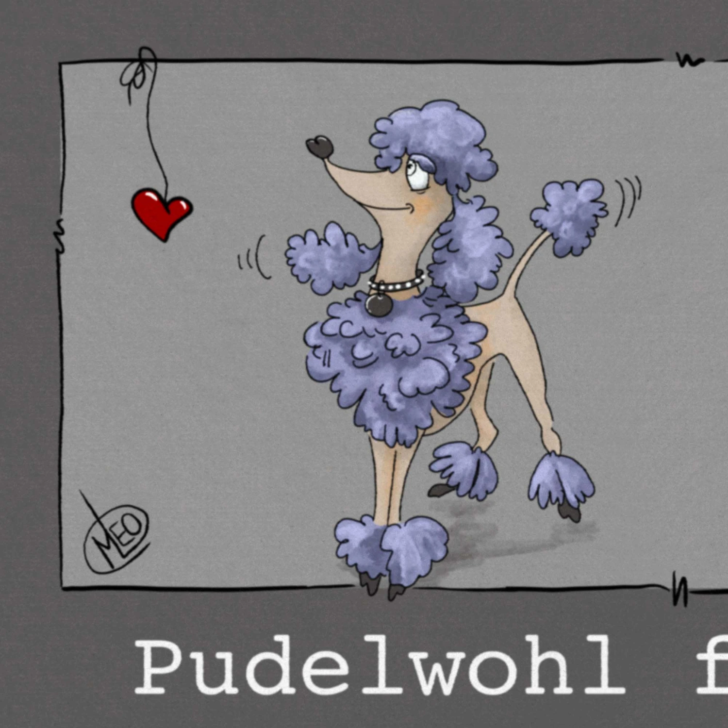 Fußmatte LEIPZIG "Pudelwohl" In Farbe Grau - Image 2