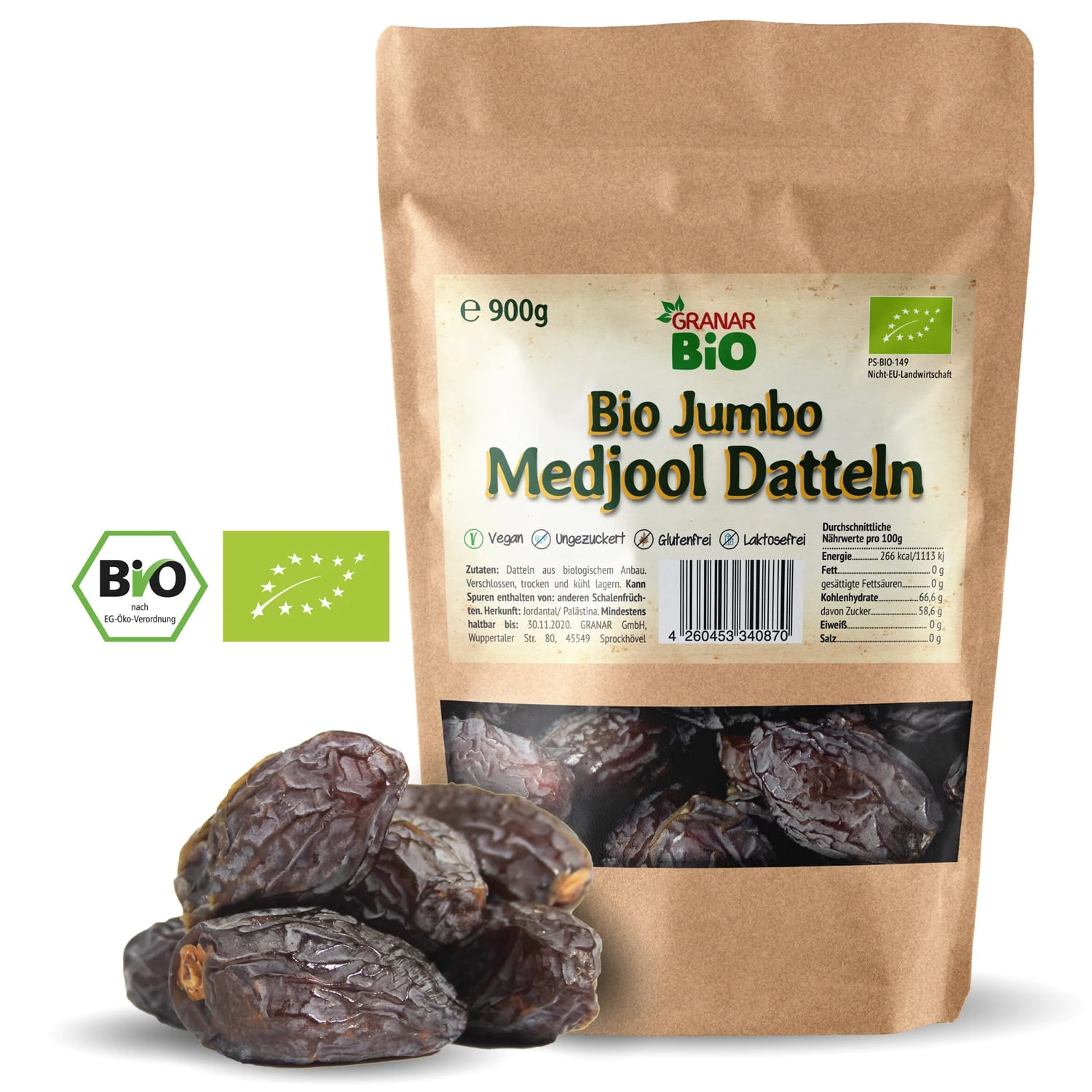 800g Bio Medjool Datteln - JUMBO Größe Aus Palästina - Image 2