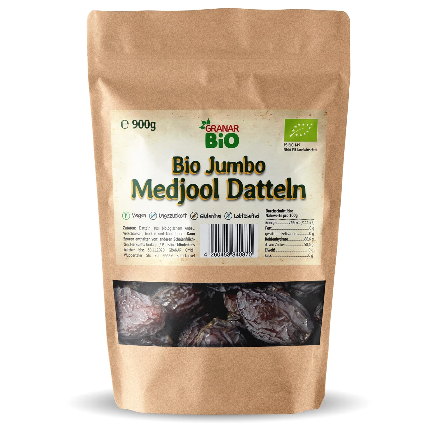 800g Bio Medjool Datteln - JUMBO Größe Aus Palästina