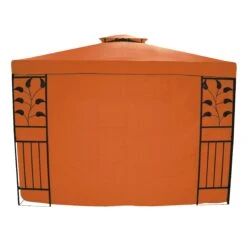 Seitenwand Livorno 300x200cm, Terrakottafarbend, Ohne Fenster