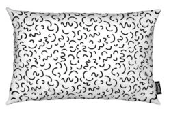Kissen "Memphis Squiggle" In Schwarz & Weiß