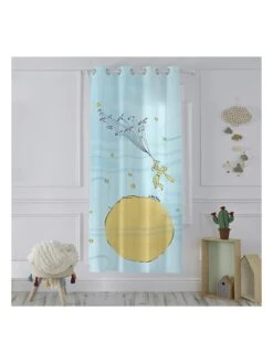 Vorhang "Migration" In Türkis/ Gelb