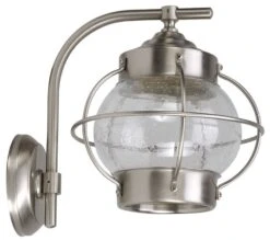 Außen Wandlampe In Nickel Matt Klar/Transparent