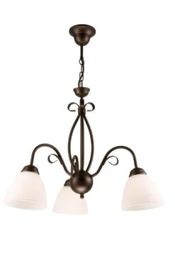 Pendelleuchte In Braun Weiß