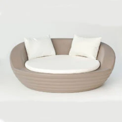 LED-Solar-Sessel Formentera Mit Akku Und Fernbedienung In Braun