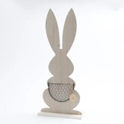 Hase Osterhase Mit Eierkorb Osterdeko H. 60cm In Weiß