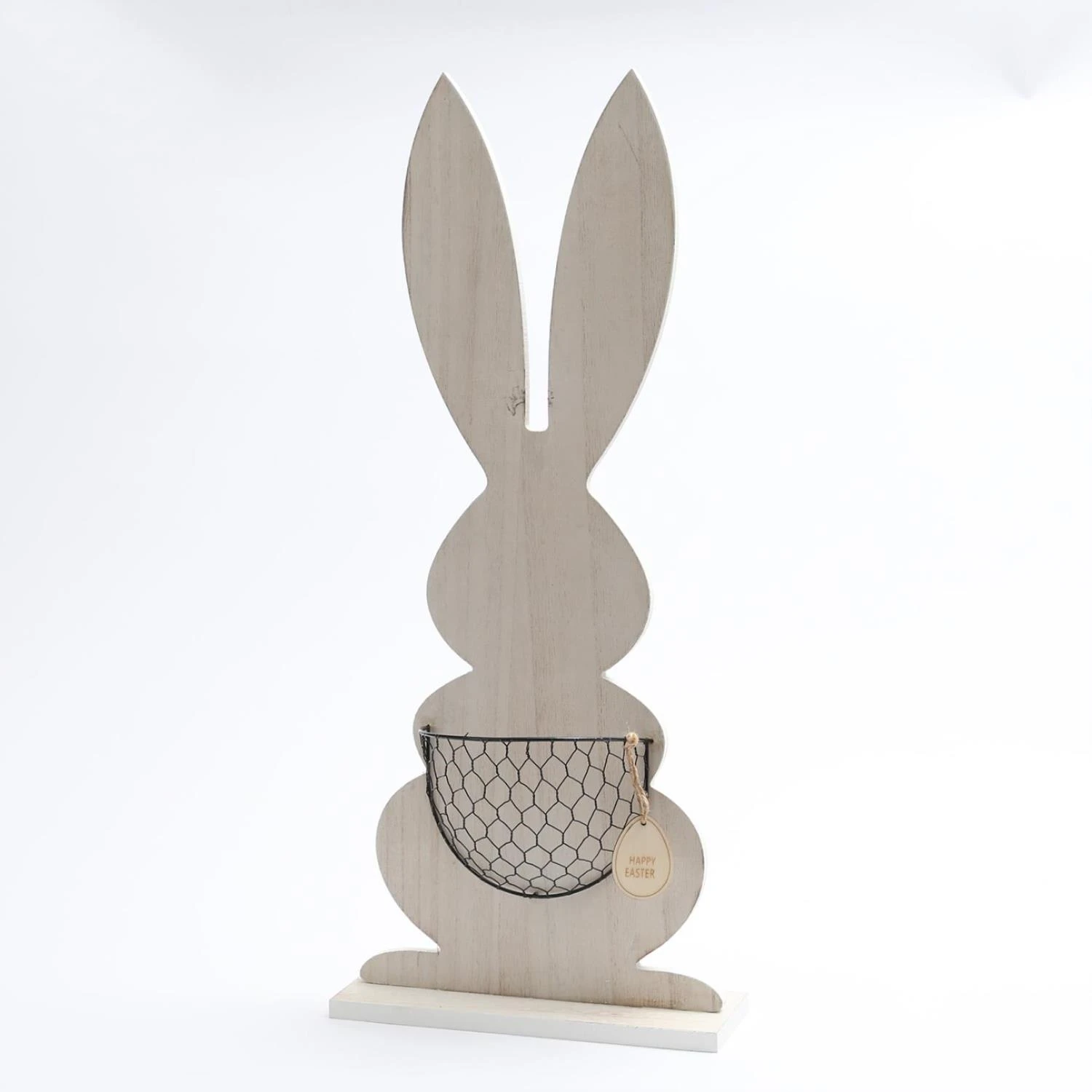 Hase Osterhase Mit Eierkorb Osterdeko H. 60cm In Weiß