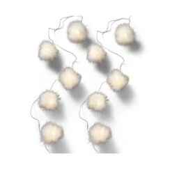 LED Lichterkette Schneebälle Beleuchtet L: 10m In Weiß