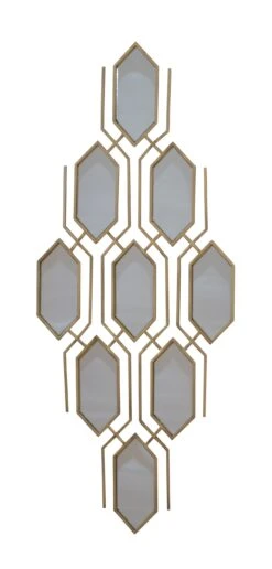 Wanddekoration Mit Spiegeleinlagen Wanddekoration In Goldfarben