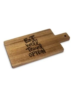 Schneidebrett "Eat Well" In Hellbraun - (L)29 X (B)14 Cm