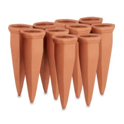 10 X Tonkegel In Terrakotta