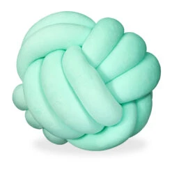 2x Knotenkissen In Mint - Ø 25 Cm