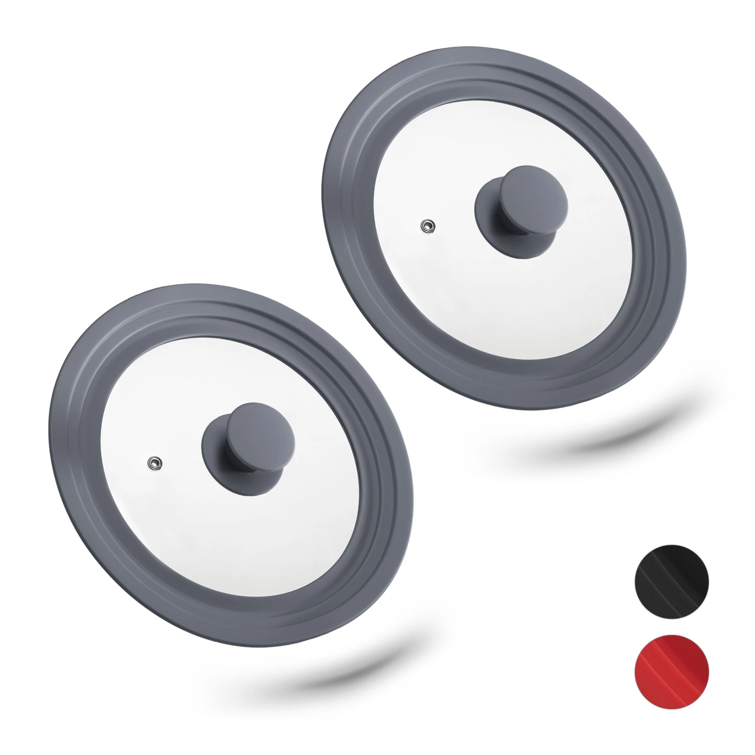 2x Topfdeckel In Grau - Ø20-24 Cm