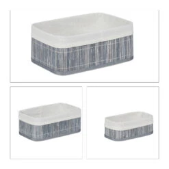 3 X Aufbewahrungskorb In Grau