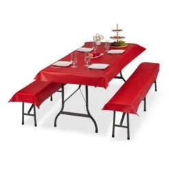 3x Bierzeltgarnitur Auflage In Rot