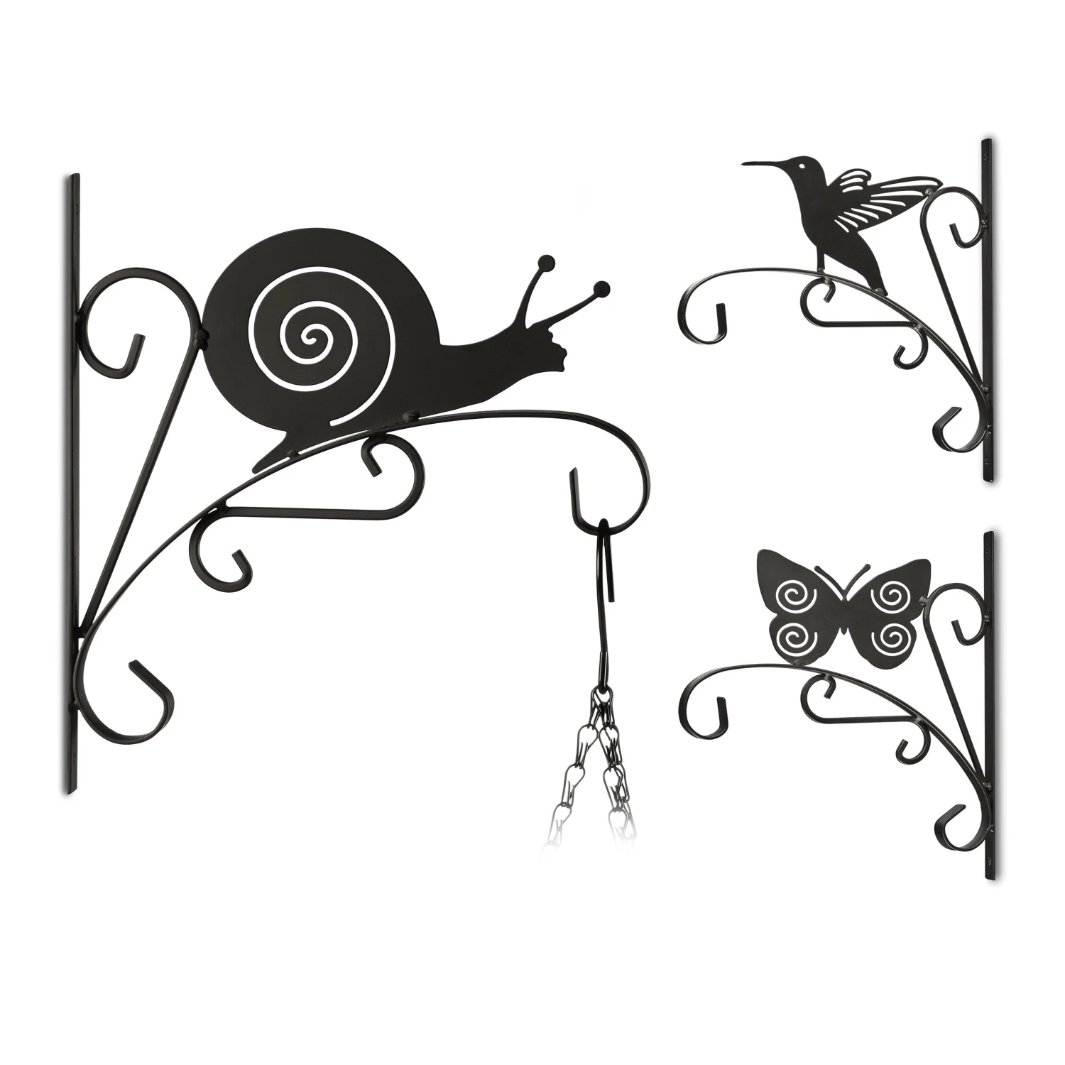 3x Blumenhaken "Tiere" In Schwarz - Image 5
