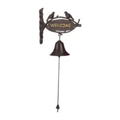 4 X Türglocke "Welcome" In Dunkelbraun