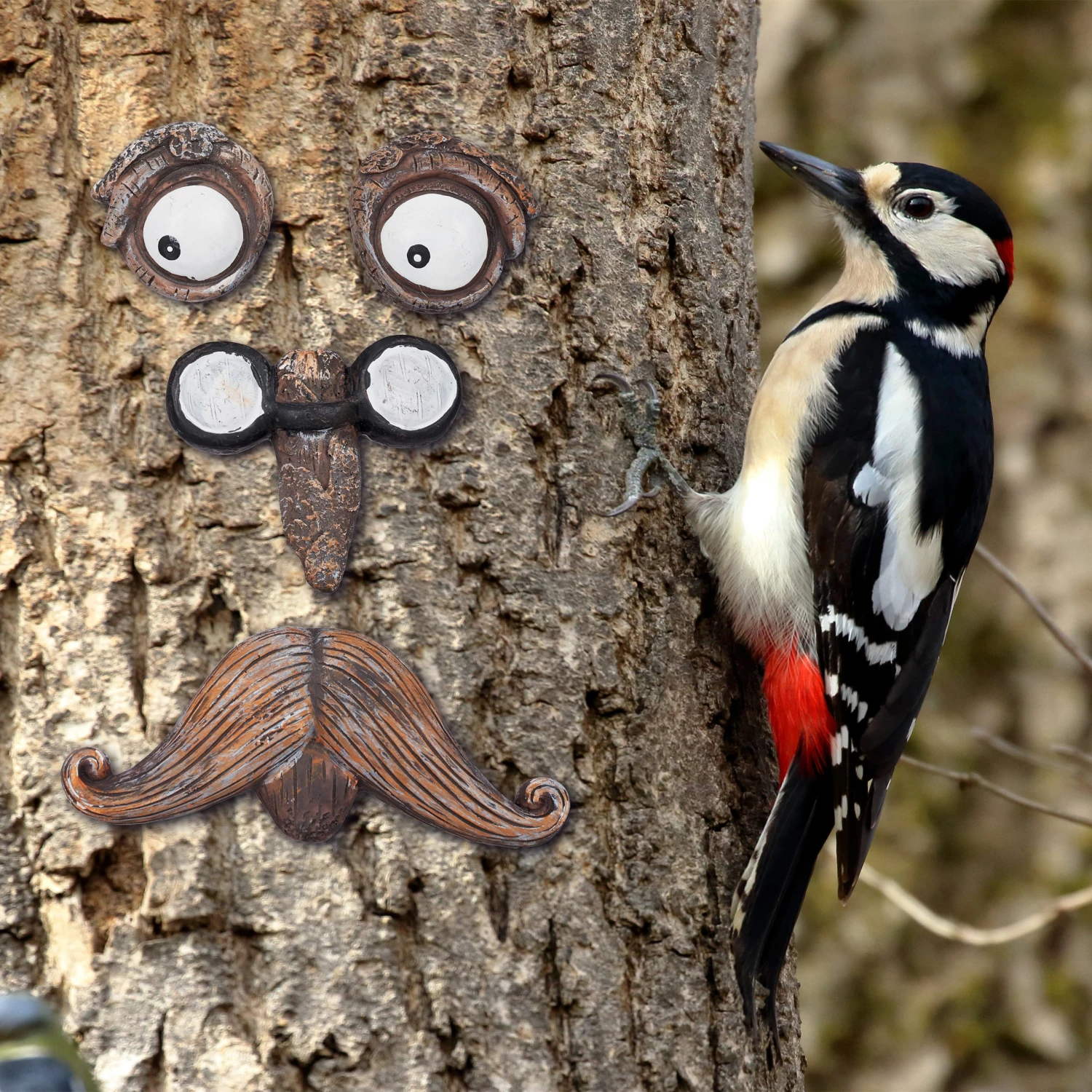 Baumgesicht Alter Mann In Braun/Weiß - Image 5