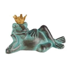 Gartenfigur Froschkönig In Grün - Größe S