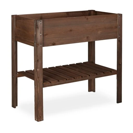 Hochbeet In Dunkelbraun - (B)88 X (H)80 X (T)43,5 Cm