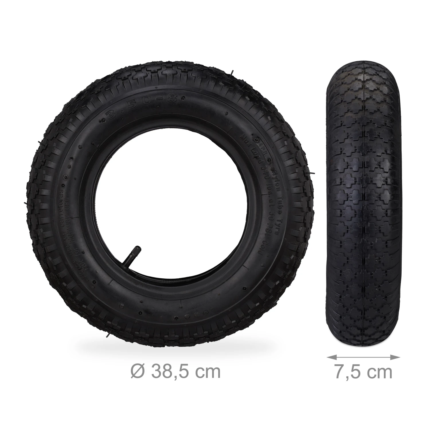 Schubkarrenrad 2er Set In Schwarz - Image 4