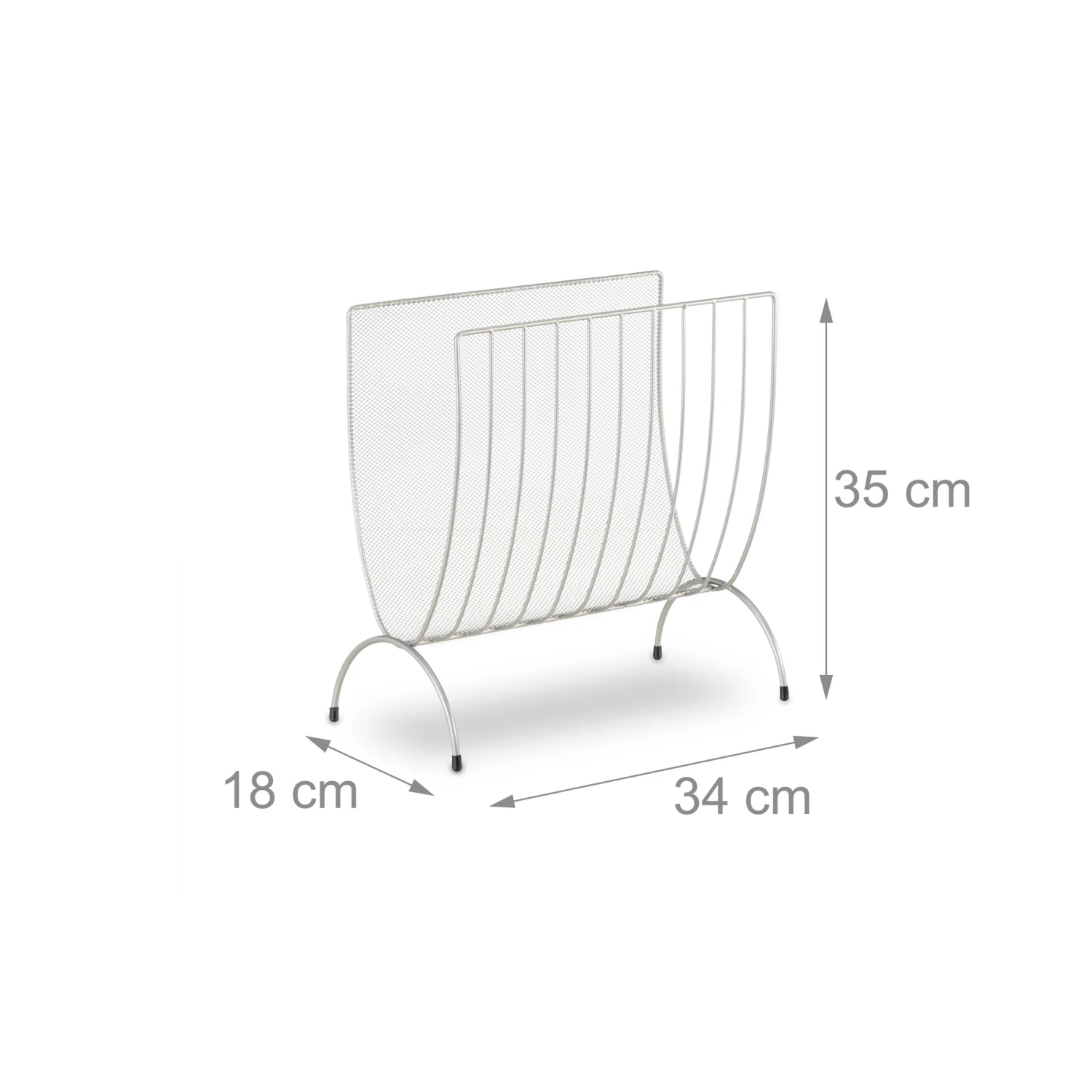 Zeitungsständer In Silber - (B)34x (H)35 X (T)18 Cm - Image 3