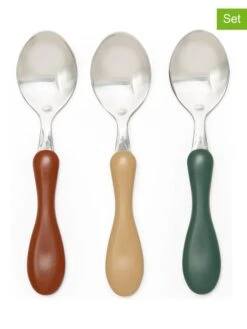 Sebra 3er-Set: Löffel "Nightfall" In Grün/ Gelb/ Hellbraun - (L)15 Cm