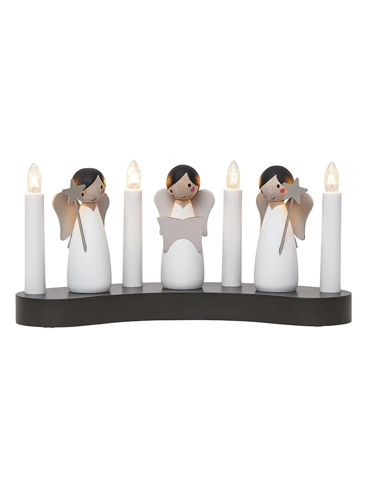Star Trading Fensterleuchte "Angel Choir" In Schwarz/ Weiß - (B)31 X (H)15 X (T)8 Cm