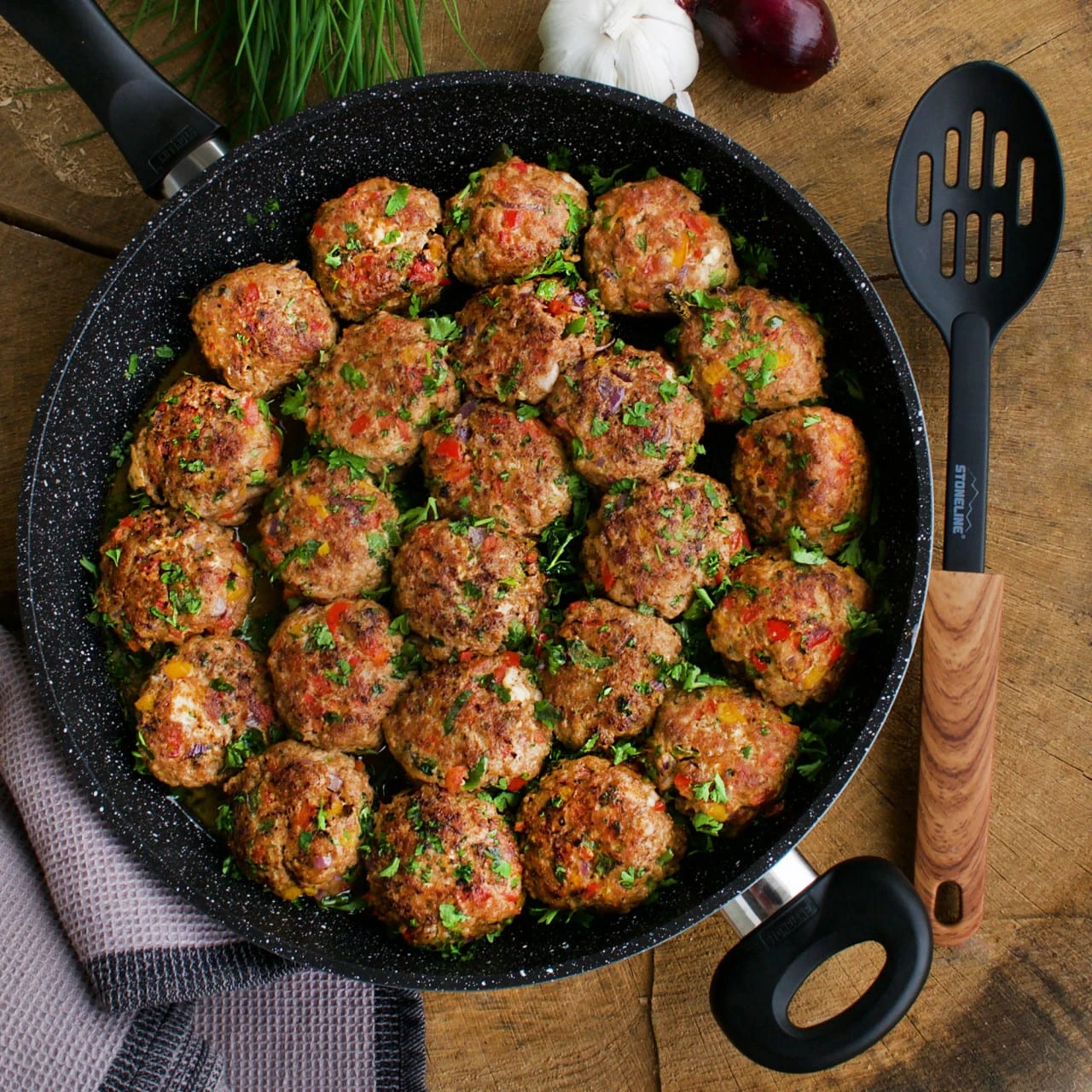 Bratpfanne 32 Cm, Aluguss Antihaftbeschichtete Pfanne In Grau - Image 3