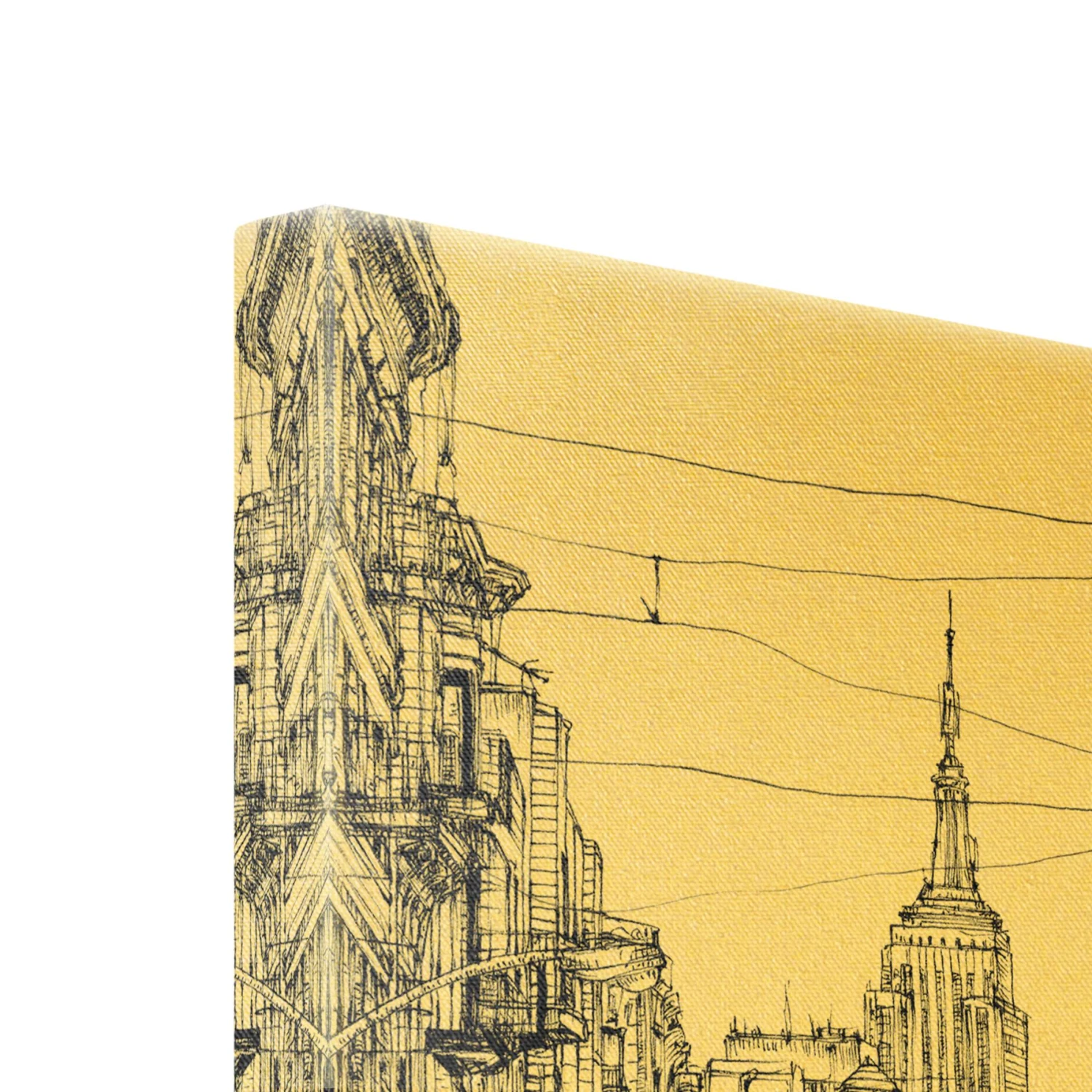 Leinwandbild Gold - Stadtstudie - Little Italy In Weiß - Image 7