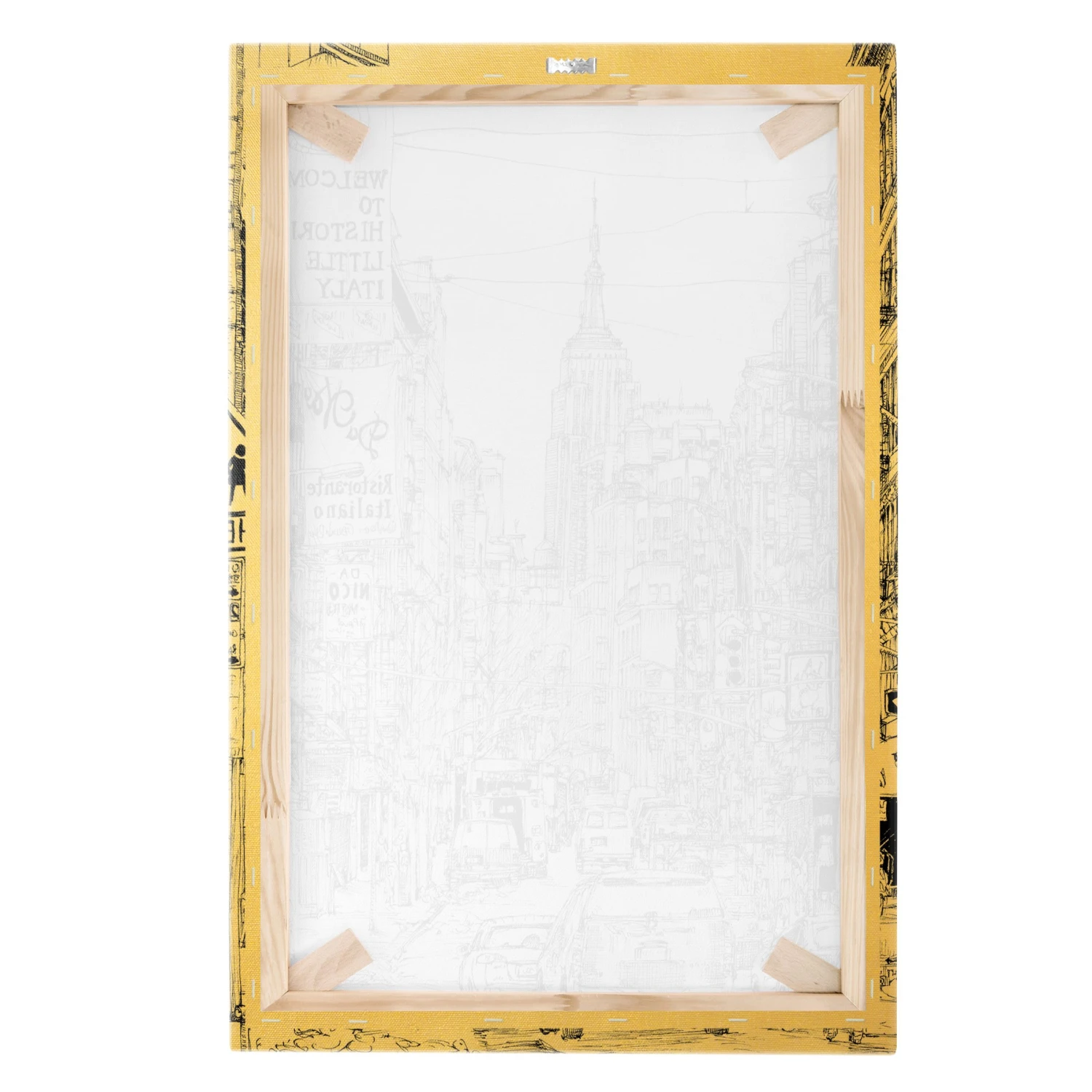 Leinwandbild Gold - Stadtstudie - Little Italy In Weiß - Image 8