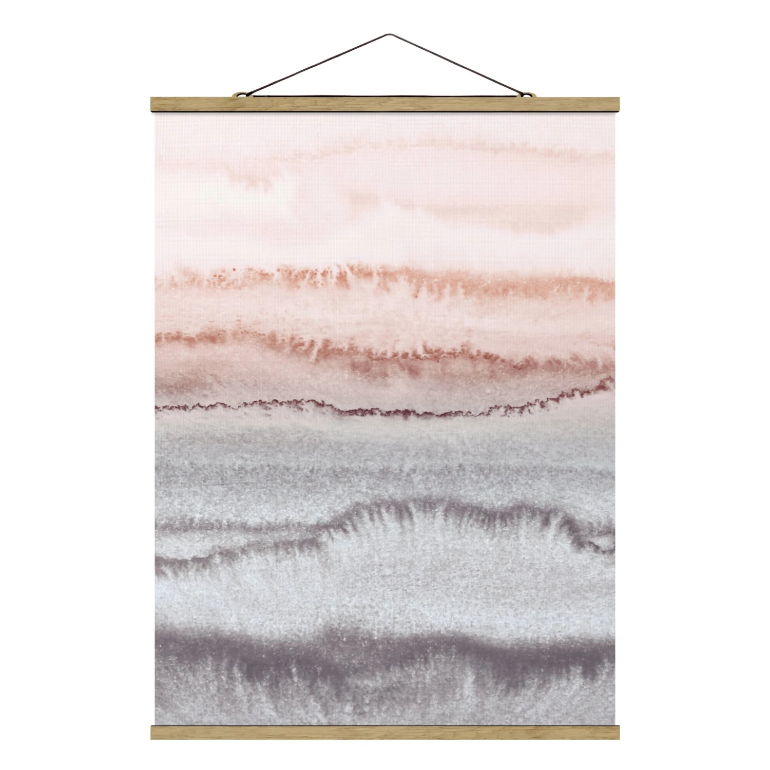 Stoffbild - Farbenspiel Meeresrauschen Im Nebel In Grau