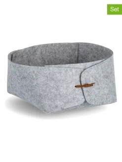 2er-Set: Aufbewahrungskörbe In Grau - (B)19 X (H)11,5 X (T)19 Cm