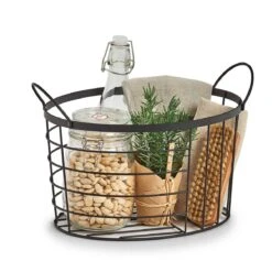 Metallkorb In Schwarz